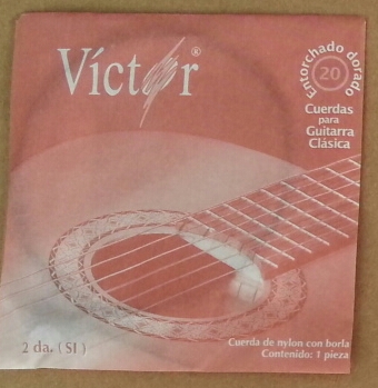 (imagen para) CUERDA guitarra VICTOR NYLON Negra con borla 2a (pz)