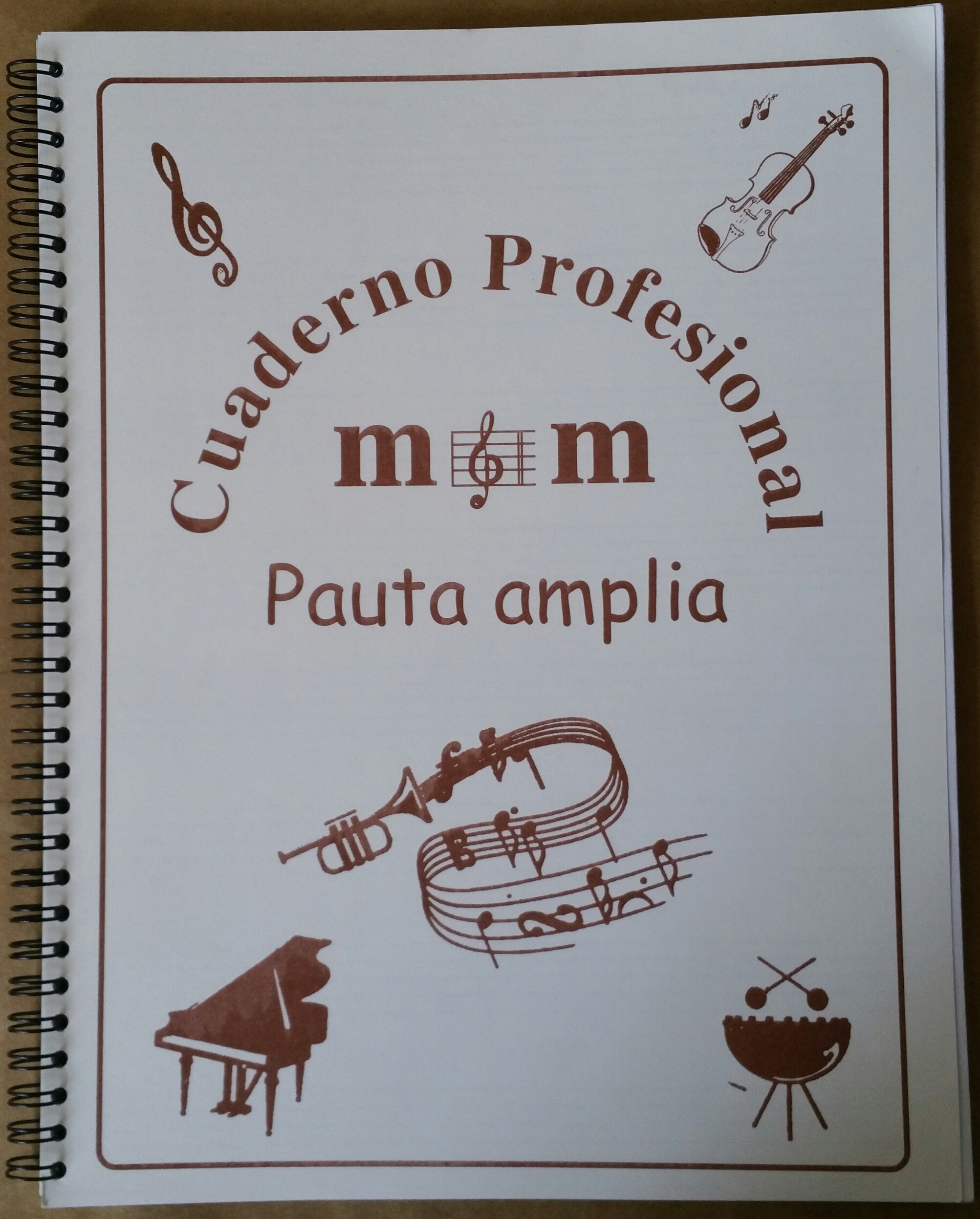 (imagen para) CUADERNOS 8 PAUTAS 40 hojas, tamaño profesional (pz)