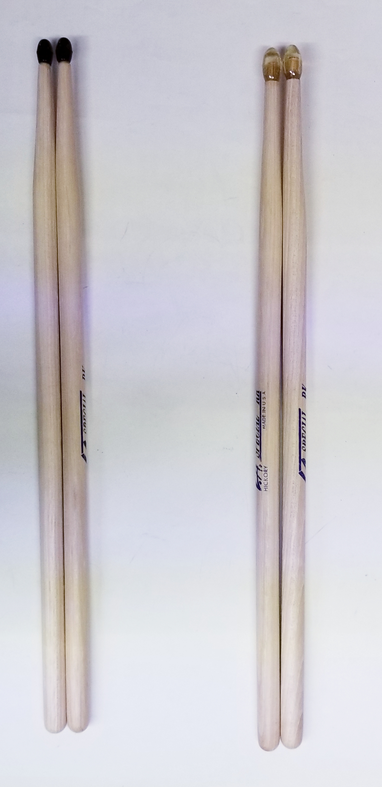 (imagen para) BAQUETAS BATERÍA MADERA DURA PUNTA DE PLÁSTICO NATURAL