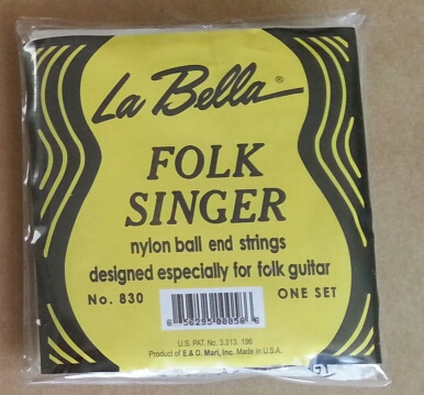 (imagen para) ENCORDADURA GUITARRA LA BELLA FOLK SINGER Nylon NEG IMPORT CUERD