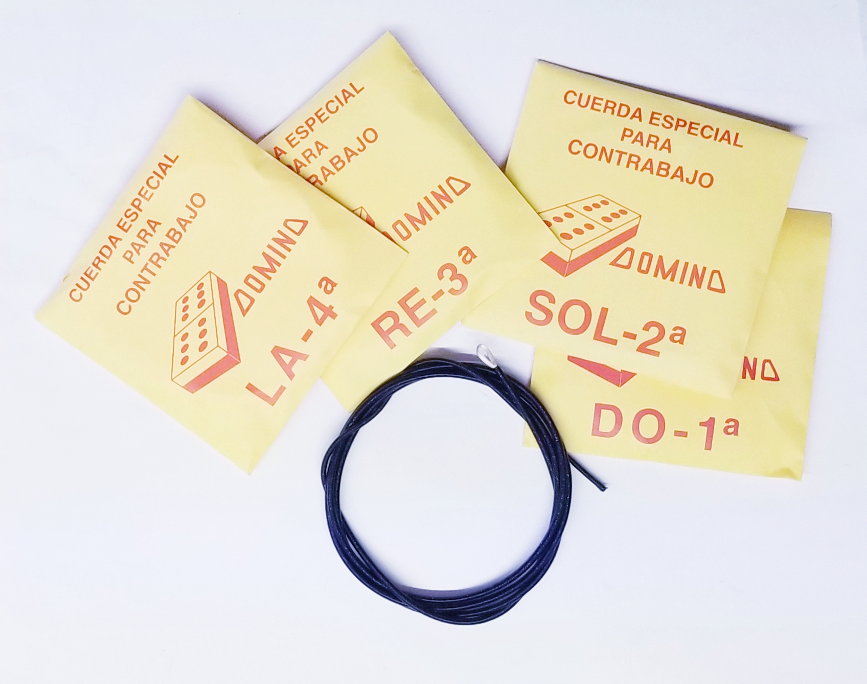 (imagen para) ENCORDADURA CONTRABAJO DOMINO Nylon negra CUERDA