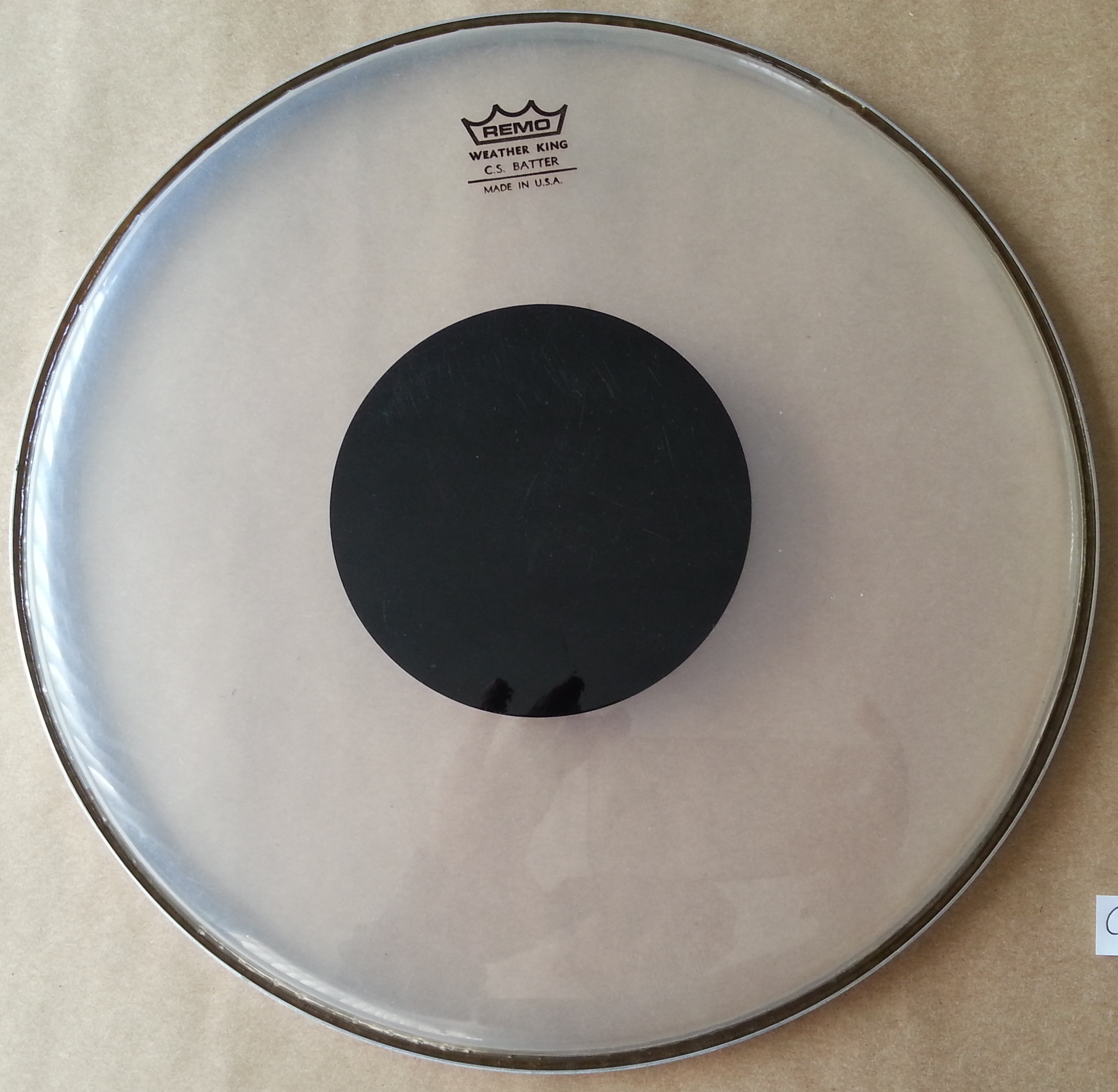 (imagen para) PARCHE SINTETICO REMO 12" TRANSPARENTE CENTRO NEGRO