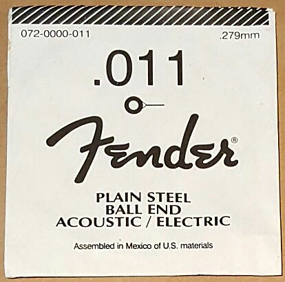 (imagen para) CUERDA GUITARRA ELÉCTRICA FENDER Acero 2a 011