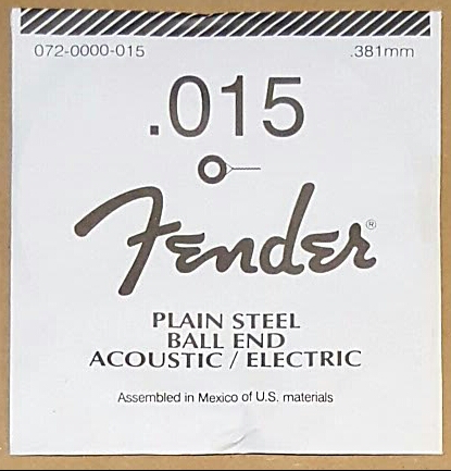 (imagen para) CUERDA GUITARRA ELÉCTRICA FENDER Acero 3a 015
