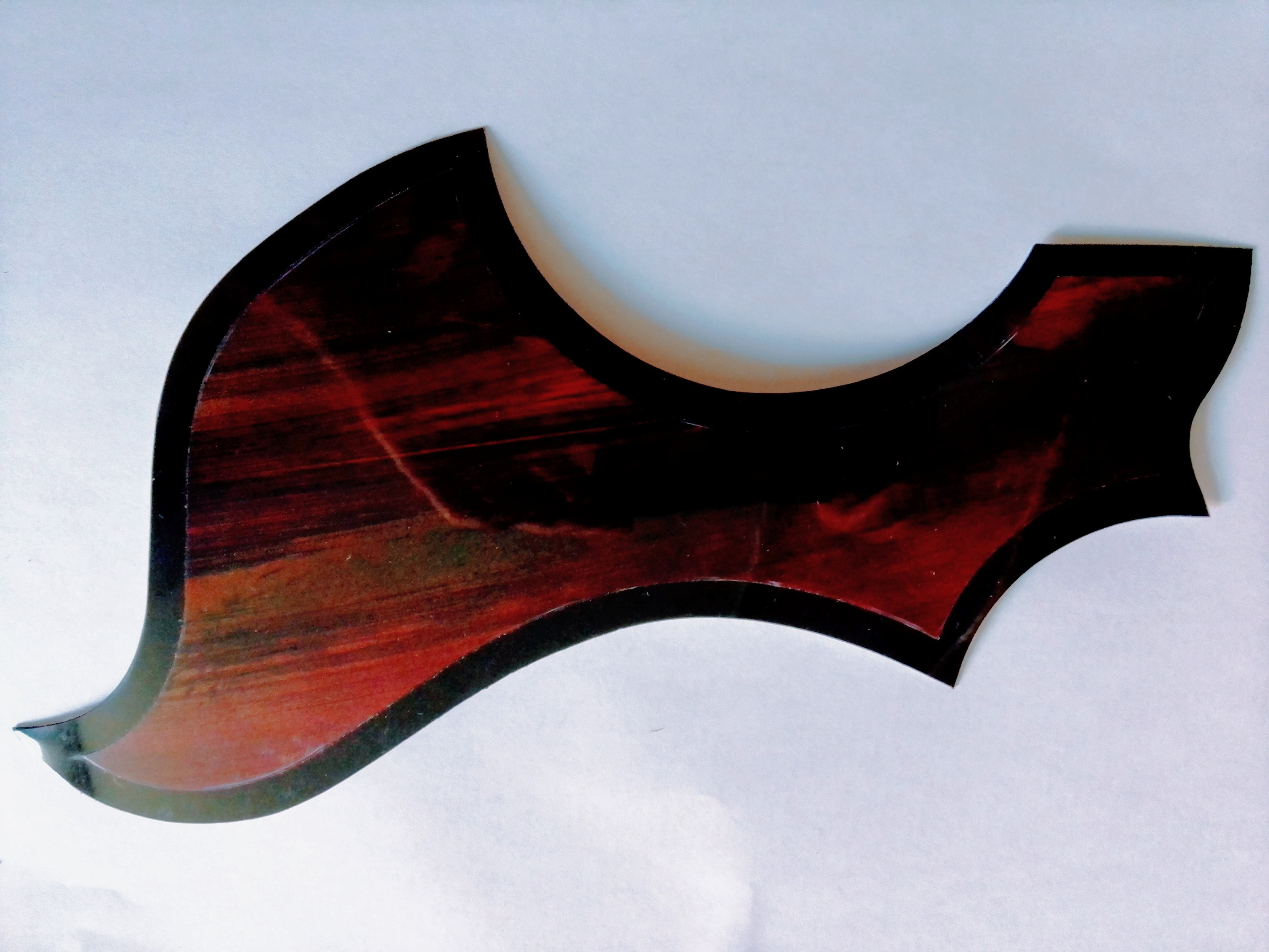 (imagen para) micas para guitarras adhesivas japonesa doble capa veteado café