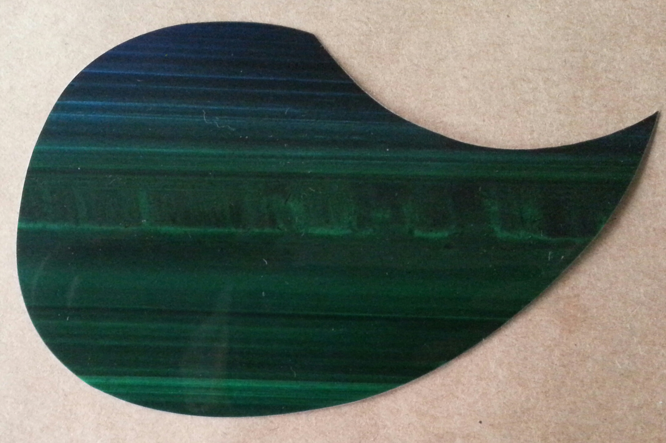 (imagen para) micas para mandolinas adhesivas SILUETA GOTA verde veteado