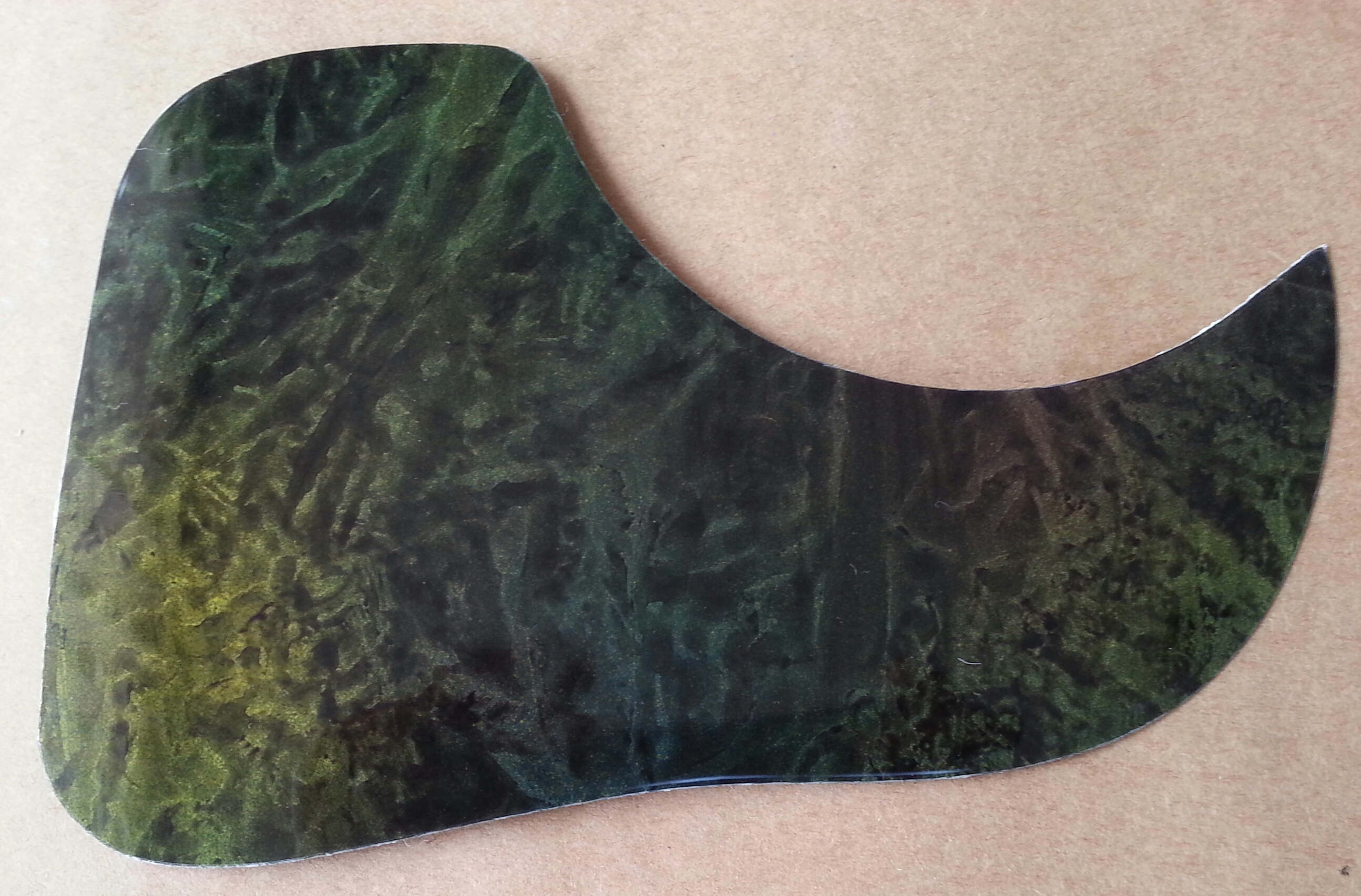 (imagen para) micas para guitarras adhesivas Texana carey verde