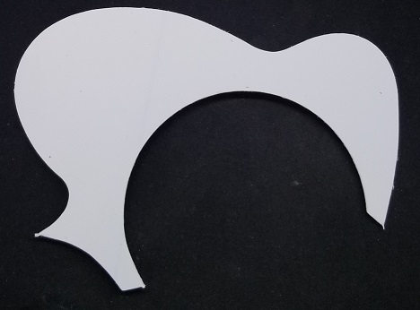 (imagen para) micas para mandolinas adhesivas SILUETA JARRA blanca