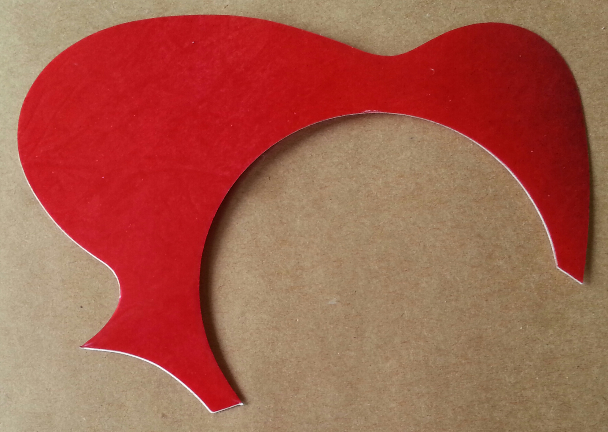 (imagen para) micas para mandolinas adhesivas SILUETA JARRA carey rojo degrada