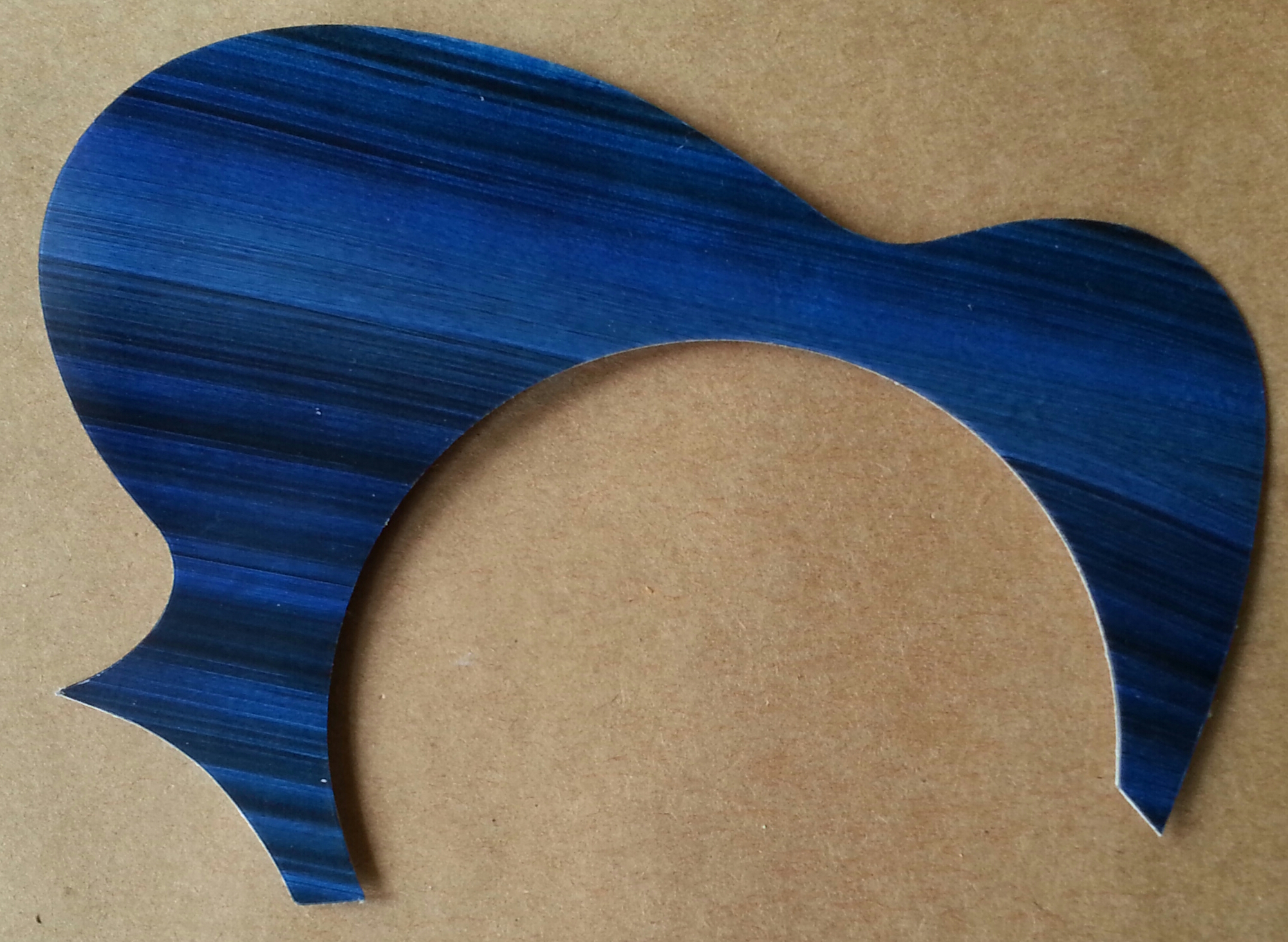 (imagen para) micas para mandolinas adhesivas SILUETA JARRA veteada azul