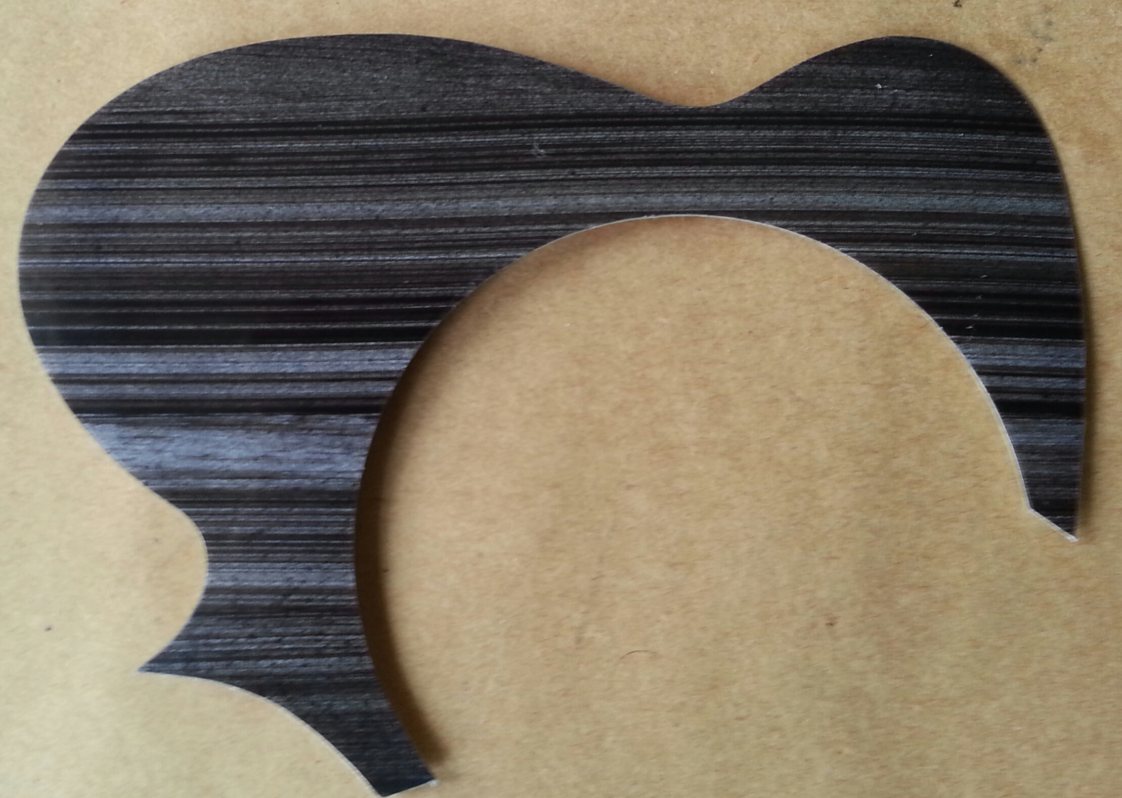 (imagen para) micas para mandolinas adhesivas SILUETA JARRA veteada gris