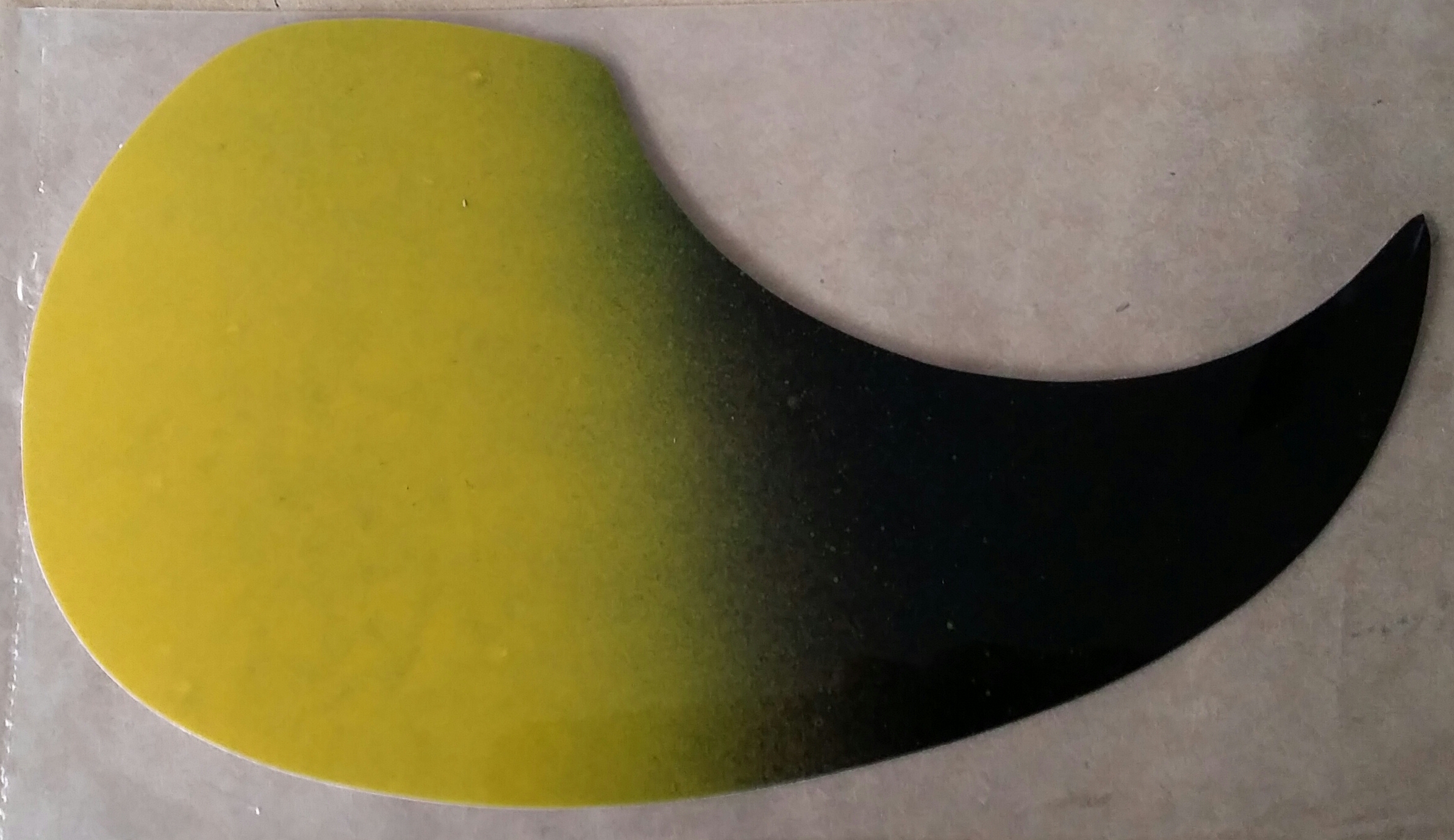 (imagen para) micas para guitarras adhesivas SILUETA GOTA negro con amarillo (