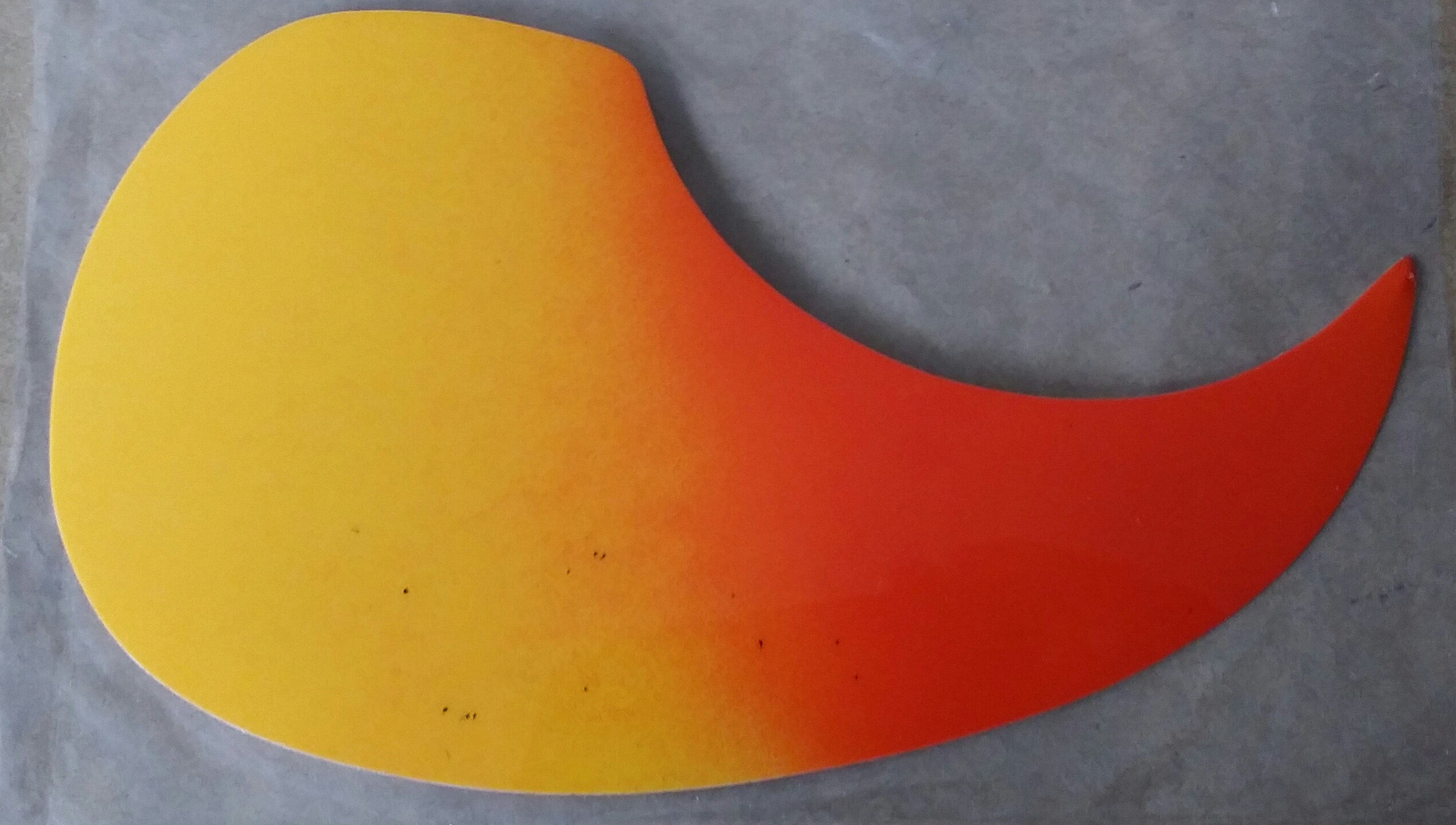 (imagen para) micas para guitarras adhesivas SILUETA GOTA naranja con amarillo