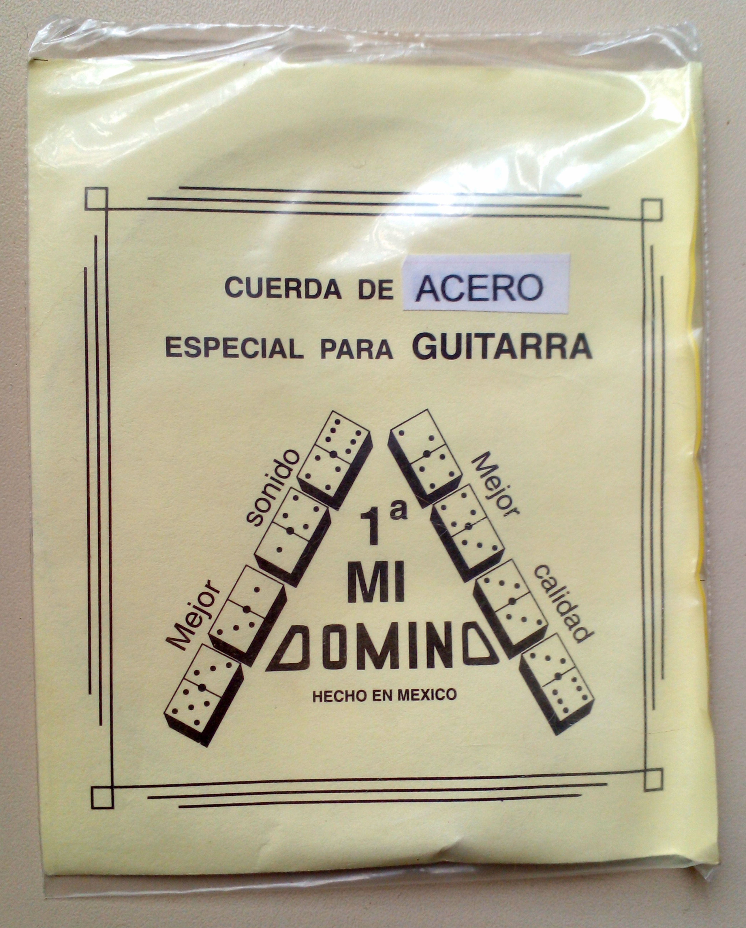 (imagen para) CUERDA GUITARRA DOMINO ACERO 1a. (pz)