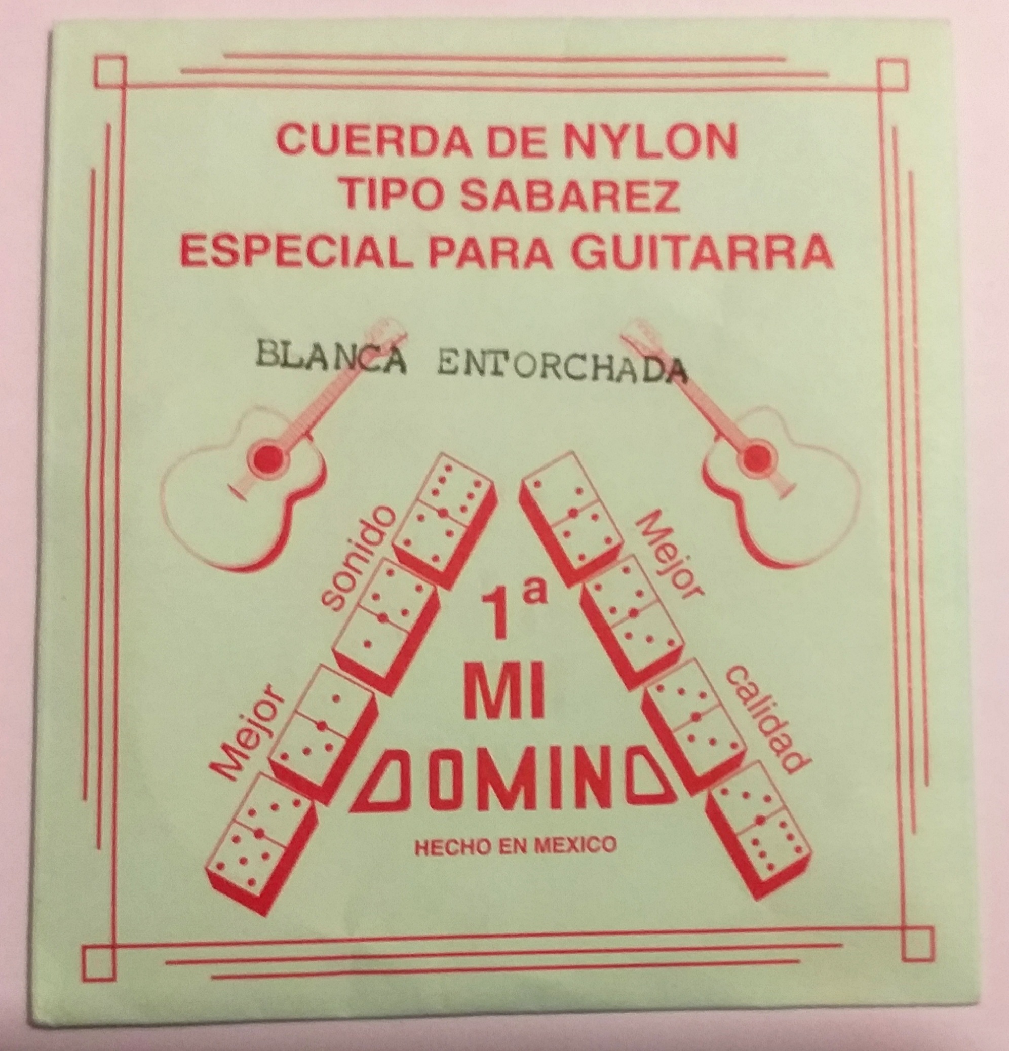 (imagen para) CUERDA GUITARRA DOMINO NYLON BLANCO 1a. (pz)