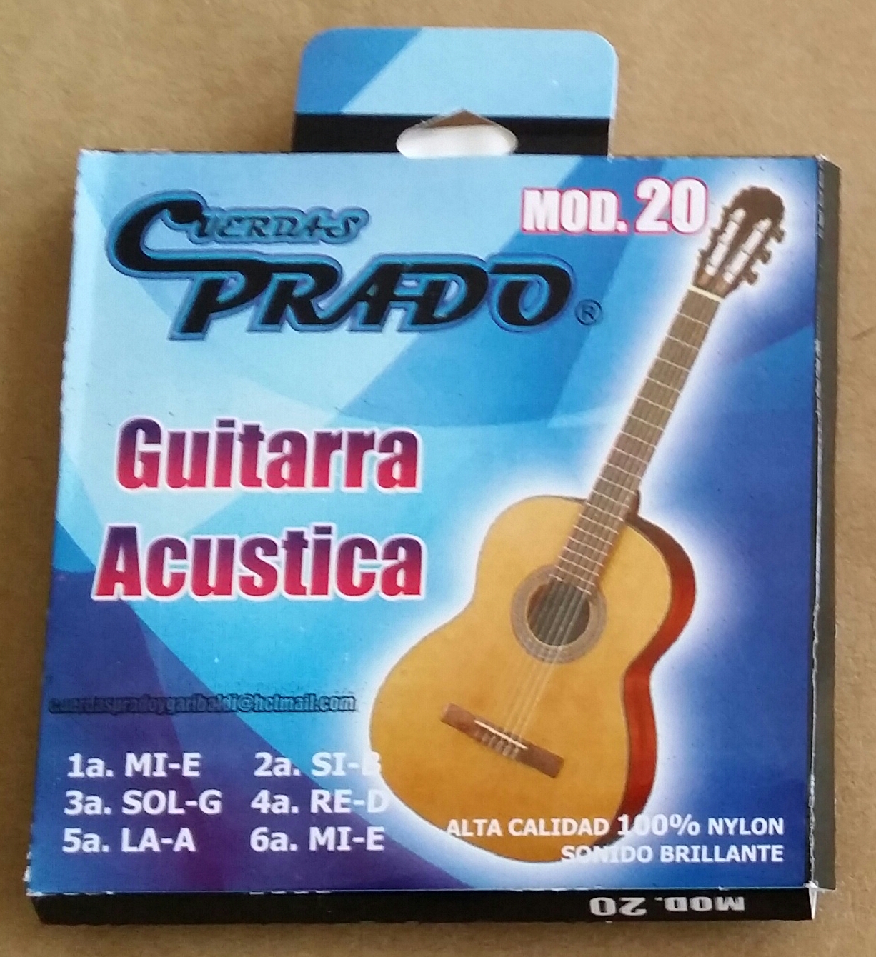 (imagen para) ENCORDADURA GUITARRA Prado nylon lisa negra mod 20 CUERDA