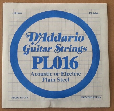 (imagen para) CUERDA GUITARRA ELÉCTRICA D'ADDARIO 3a 016