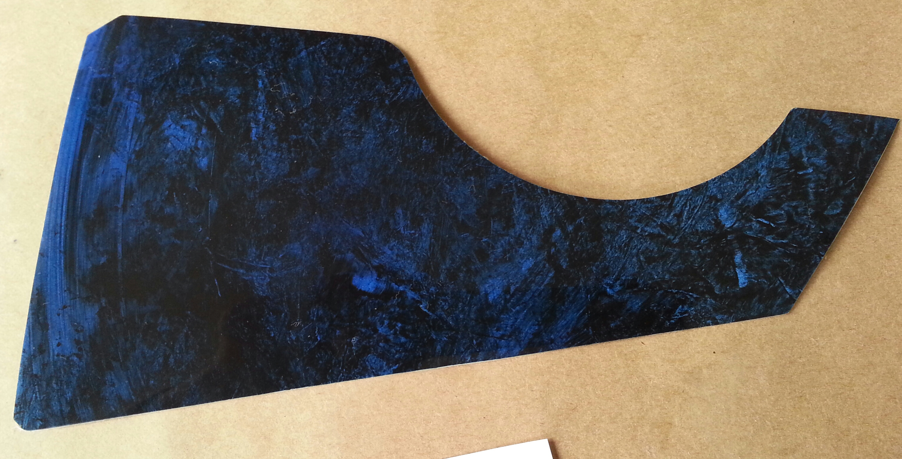 (imagen para) micas para guitarras adhesivas larga carey azul (PZ)