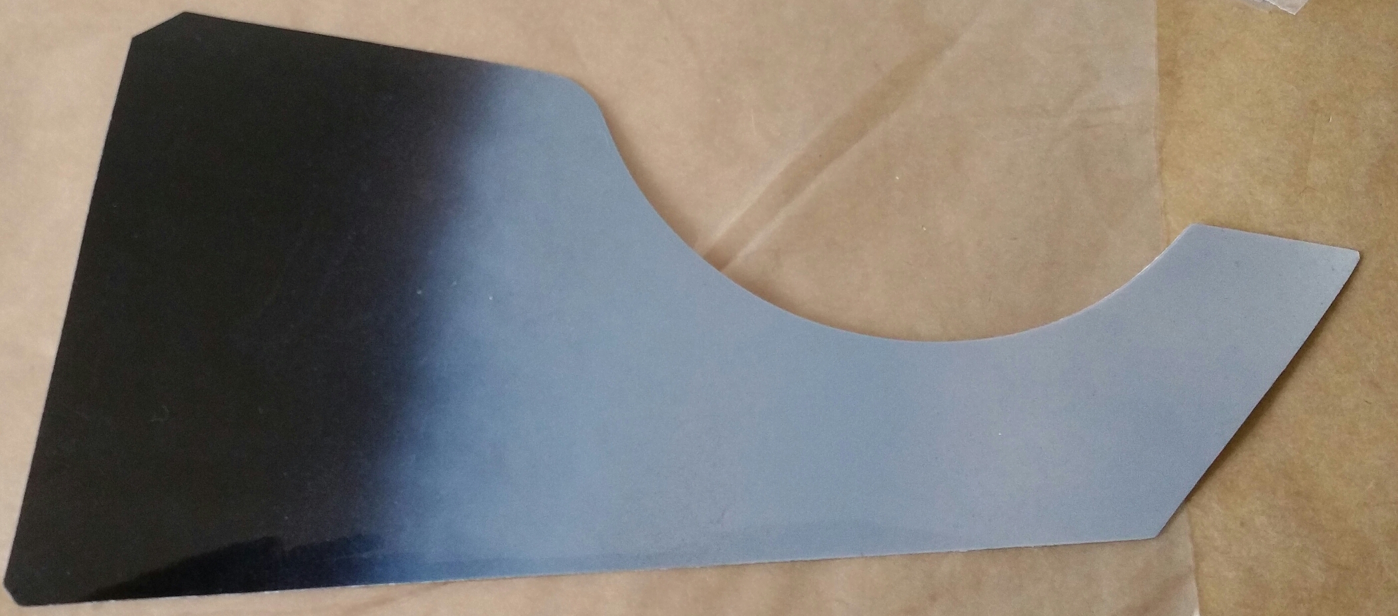 (imagen para) micas para guitarras adhesivas larga DEGRADADO NEGRO con gris (p