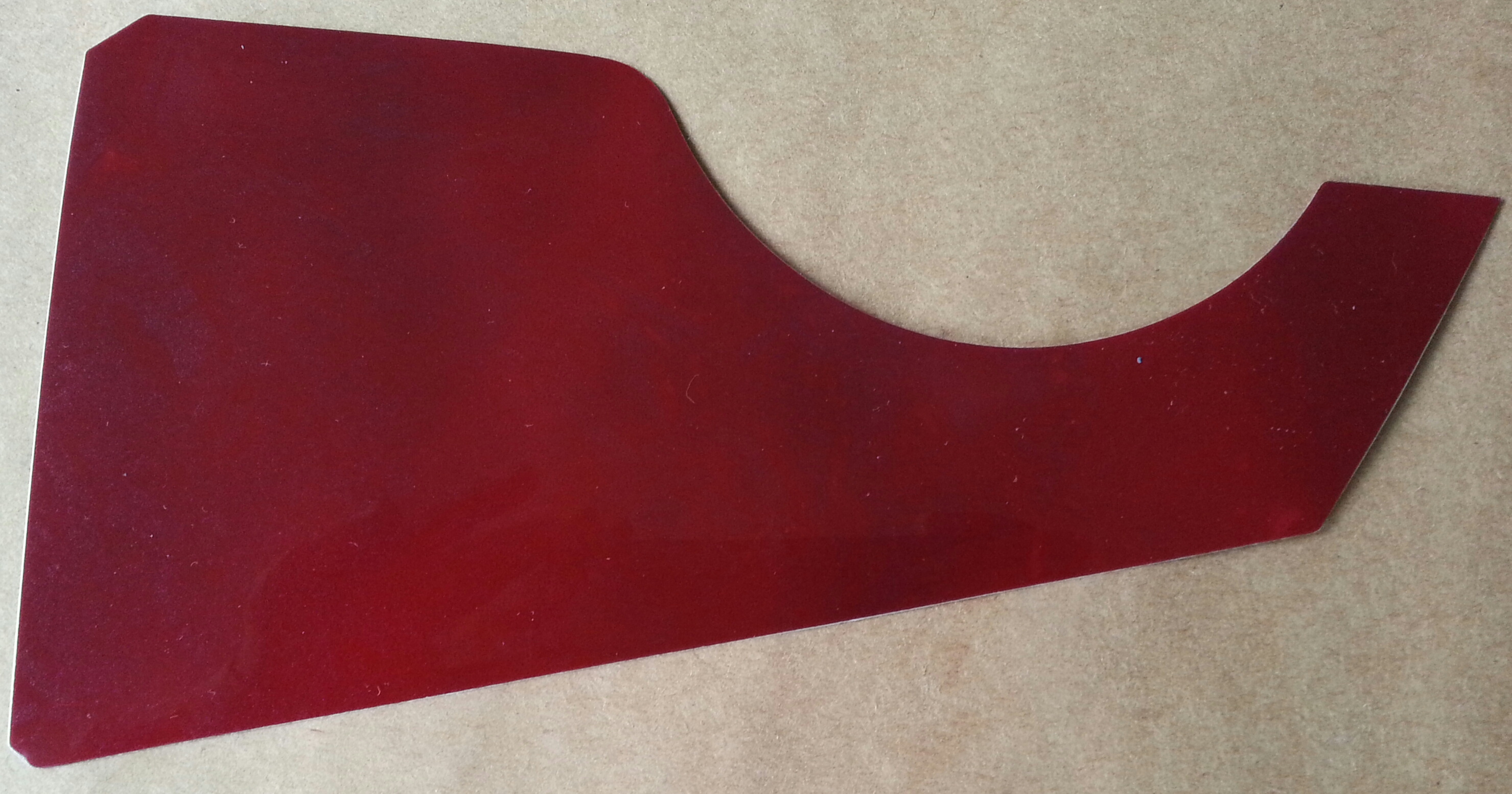 (imagen para) micas para guitarras adhesivas larga guinda (PZ)