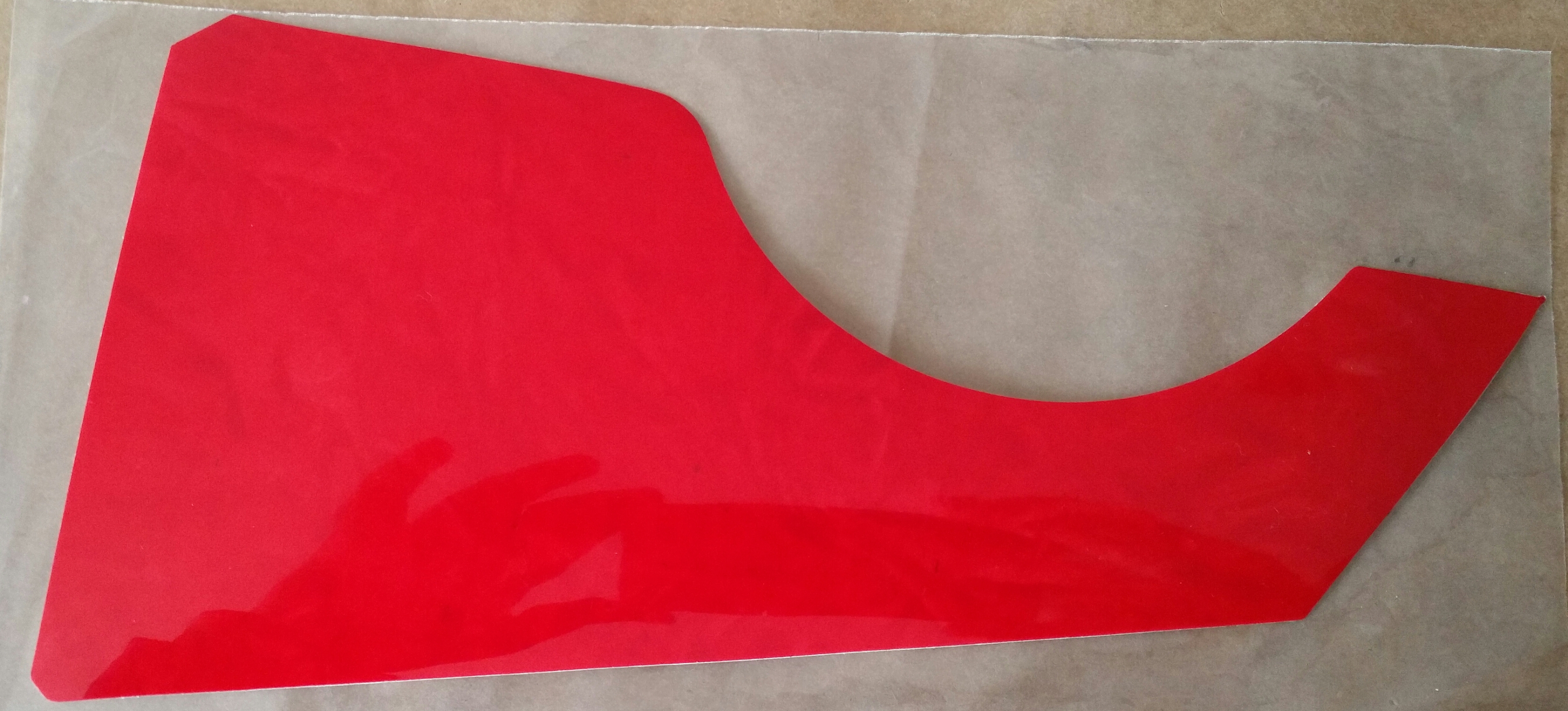 (imagen para) micas para guitarras adhesivas larga DEGRADADO ROJO D (PZ)