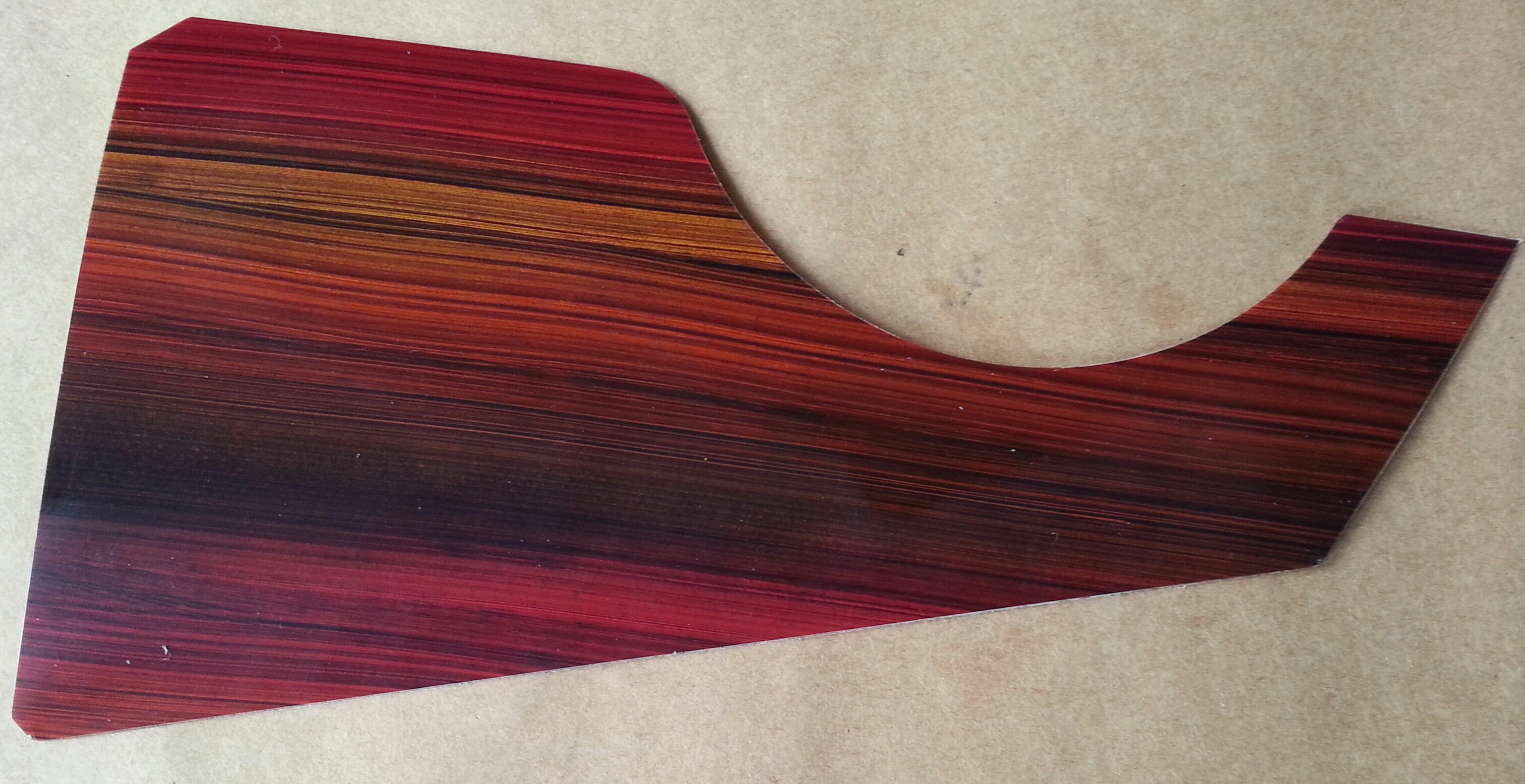 (imagen para) micas para guitarras adhesivas larga veteada café