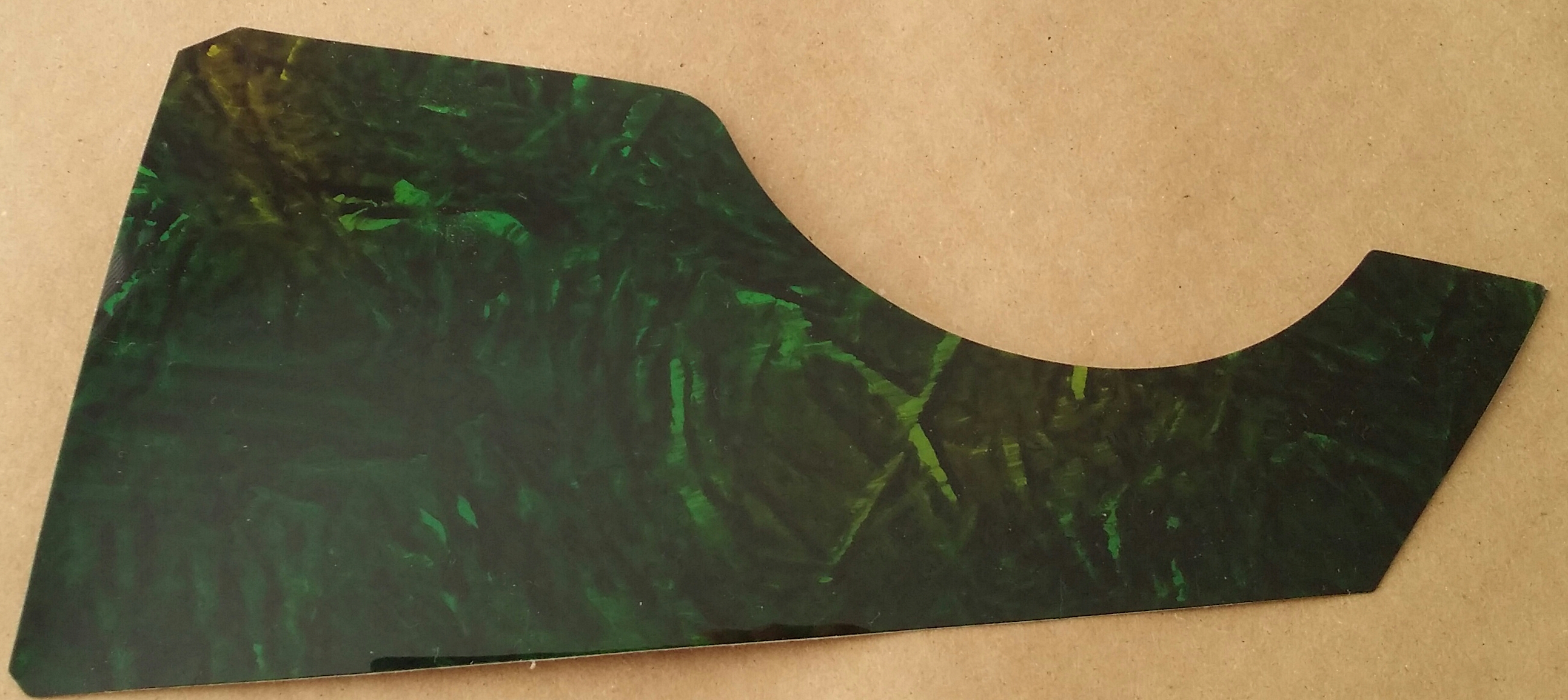 (imagen para) micas para guitarras adhesivas larga CAREY VERDE (PZ)