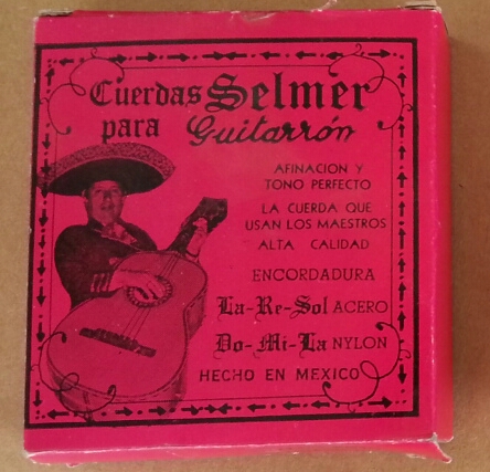 (imagen para) ENCORDADURA GUITARRÓN SELMER NYLON ROJA, MAGNETO ROJA CUERDA