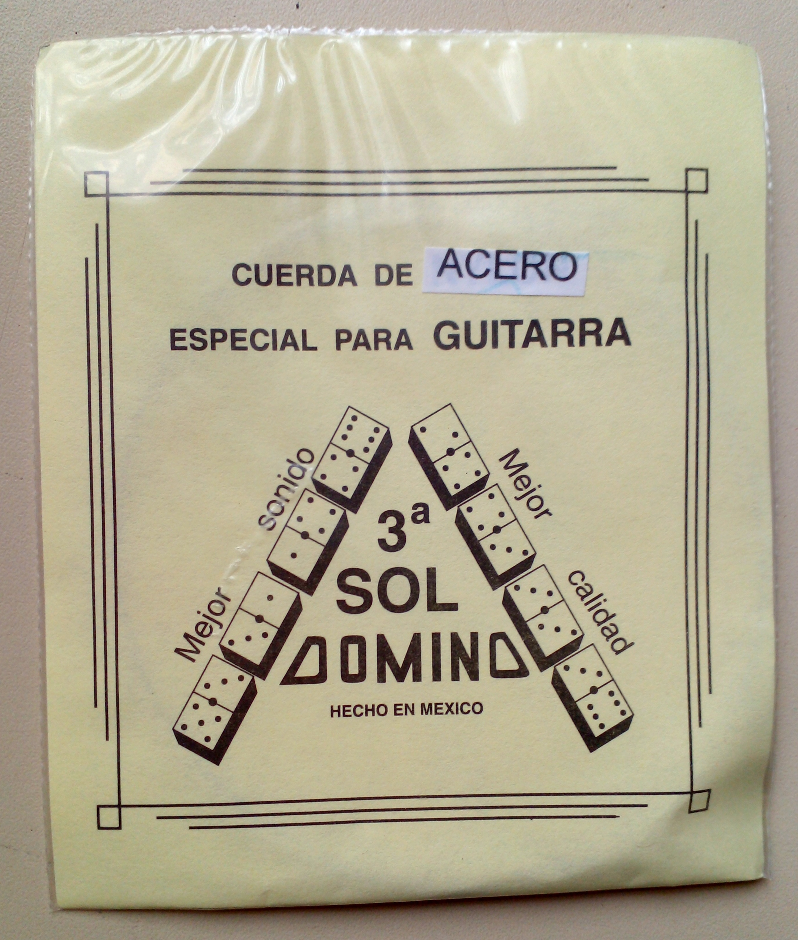 (imagen para) CUERDA GUITARRA DOMINO ACERO 3a. (pz)