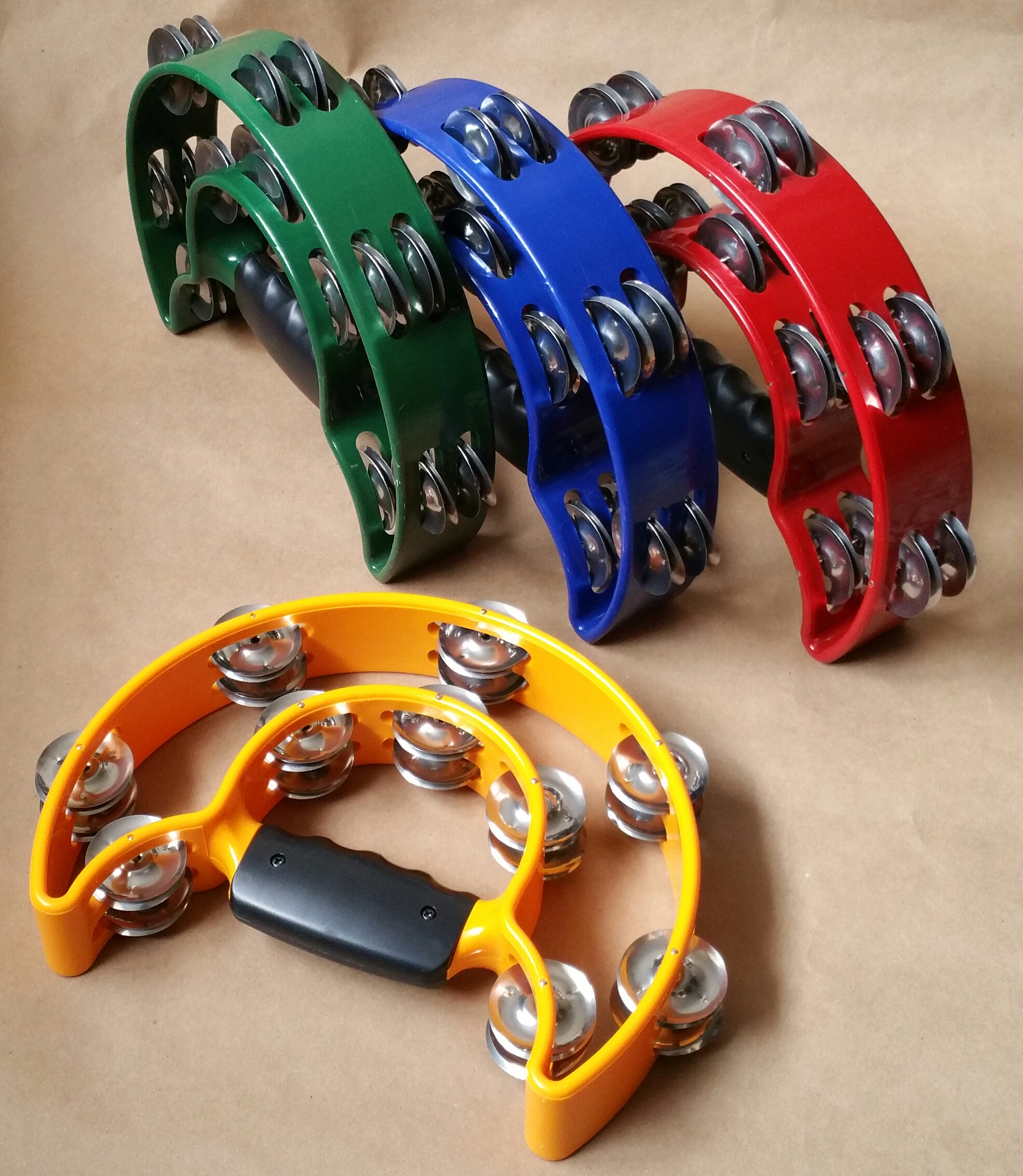 (imagen para) panderos plástico 1/2 luna, 2 puente 2 filas fichas importado (p