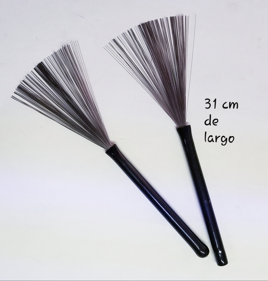 (imagen para) Escobillas metalicas para baterista de Jazz (par)